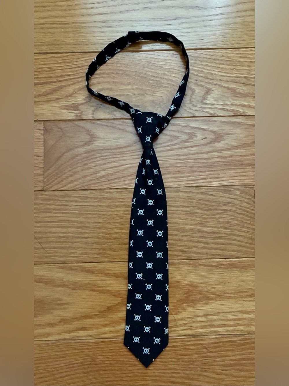 Kids Skull Tie Skeleton Pattern Halloween Neck Tie